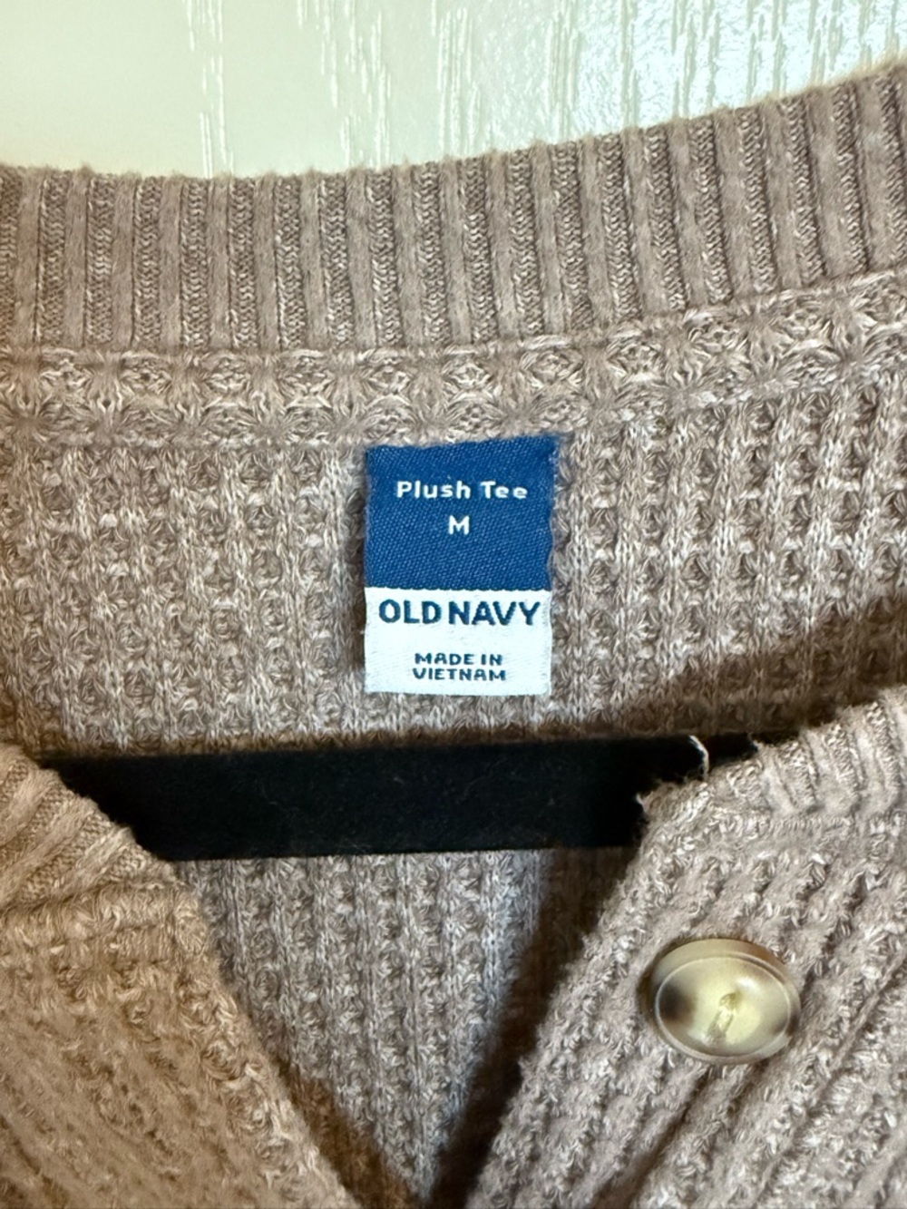 Old Navy Plush Tee Button Henley - Taupe - Picture 2 of 2
